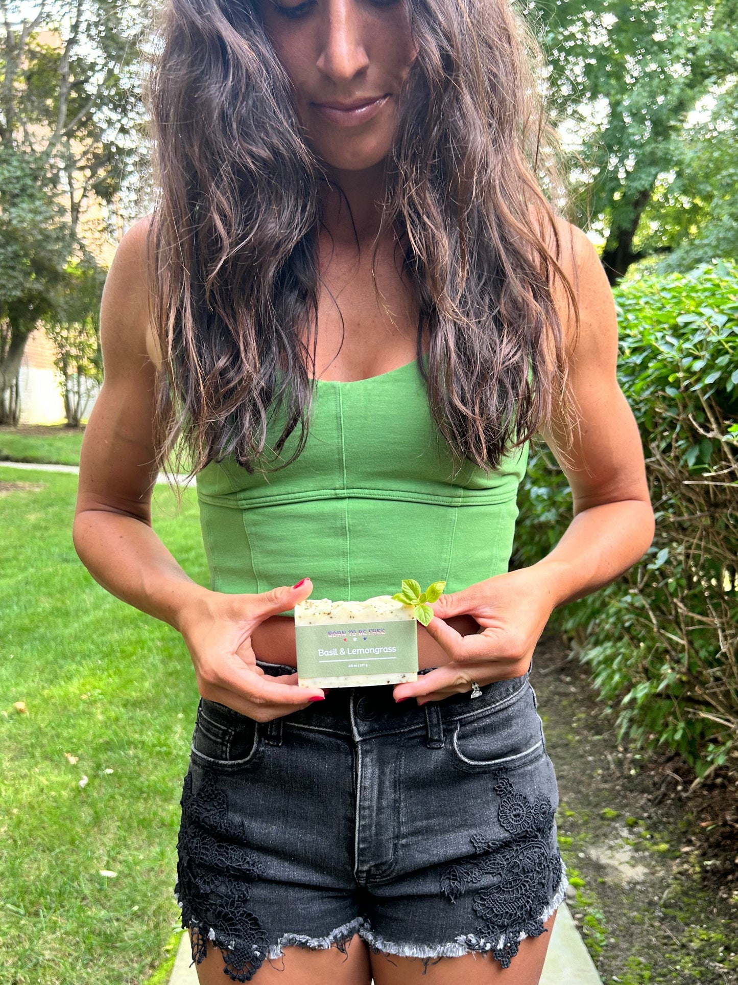 Basil & Lemongrass Tallow Soap Bar
