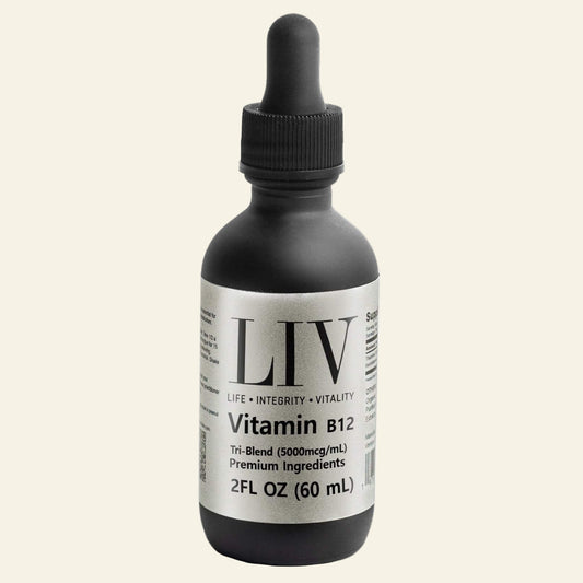 Vitamin B12 Tri-Blend Liquid Energy Booster (5000mcg, 60 servings)
