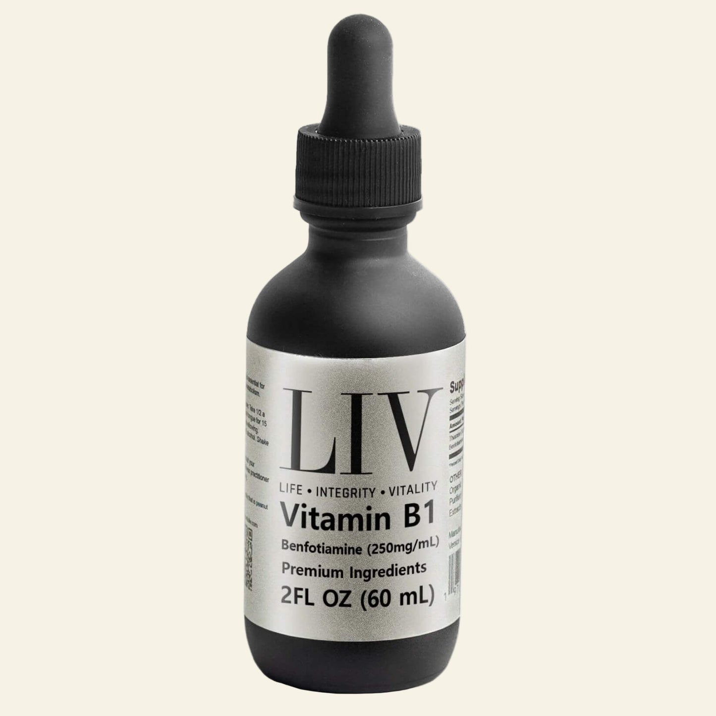 Vitamin B1 Thiamine Liquid Metabolic Booster (Benfotiamine 250mg, 60 servings)