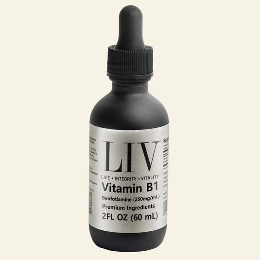 Vitamin B1 Thiamine Liquid Metabolic Booster (Benfotiamine 250mg, 60 servings)