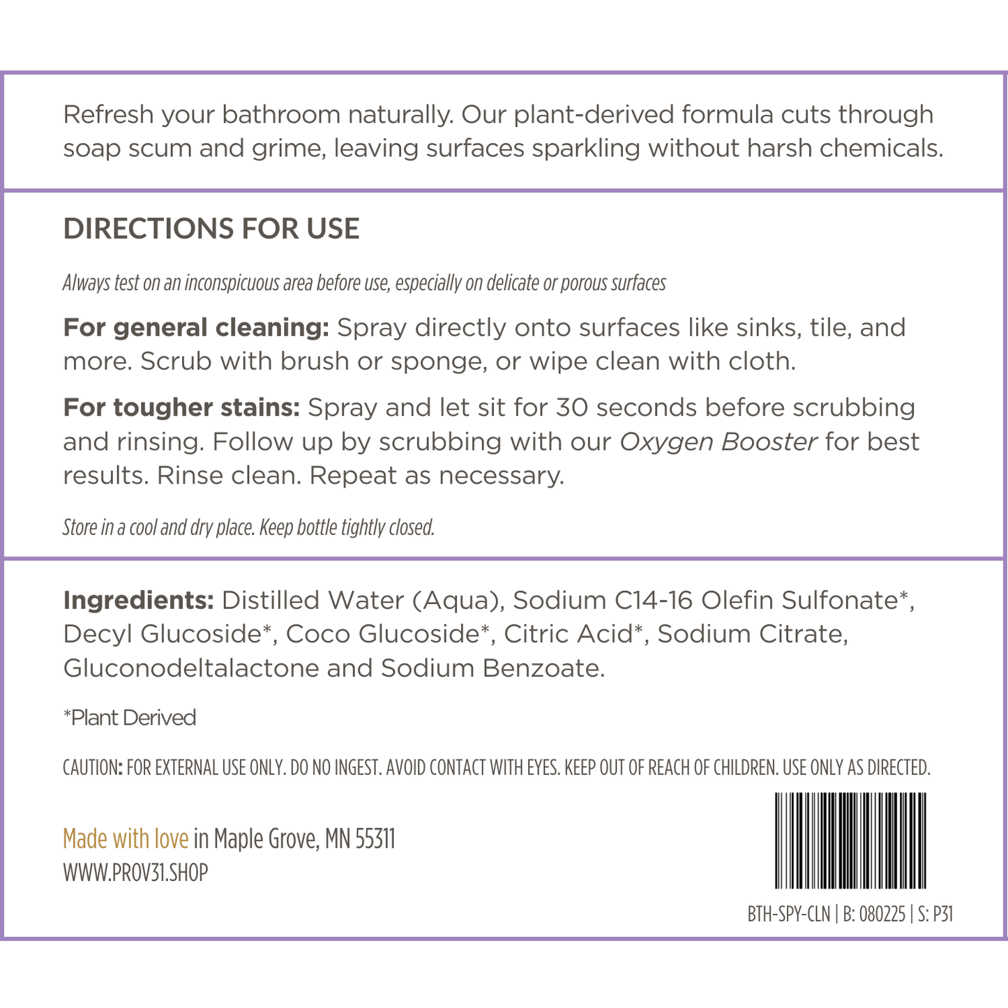 Bathroom Spray Cleaner