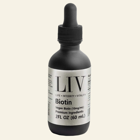 Biotin Liquid Skin Nutrients (Vegan, 10,000mcg each, 60 Servings)