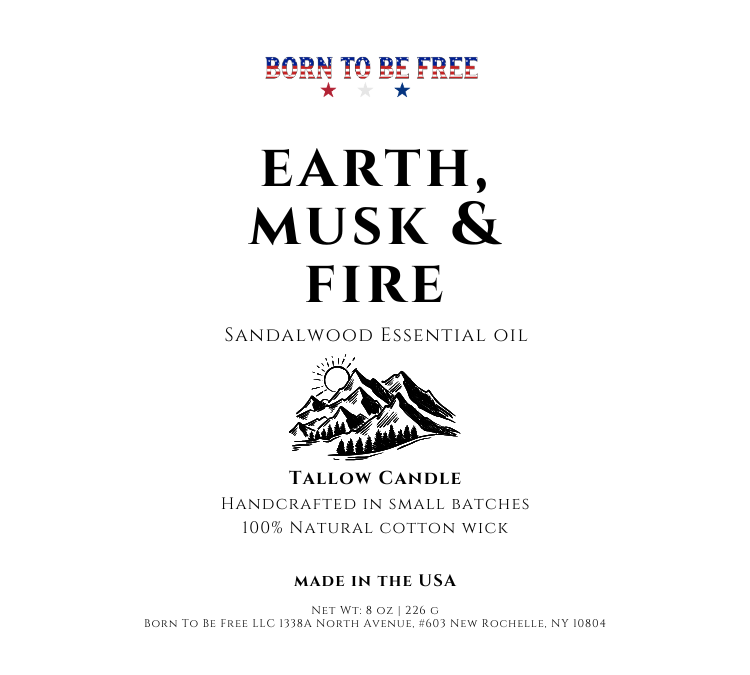Earth, Musk & Fire Tallow Candle