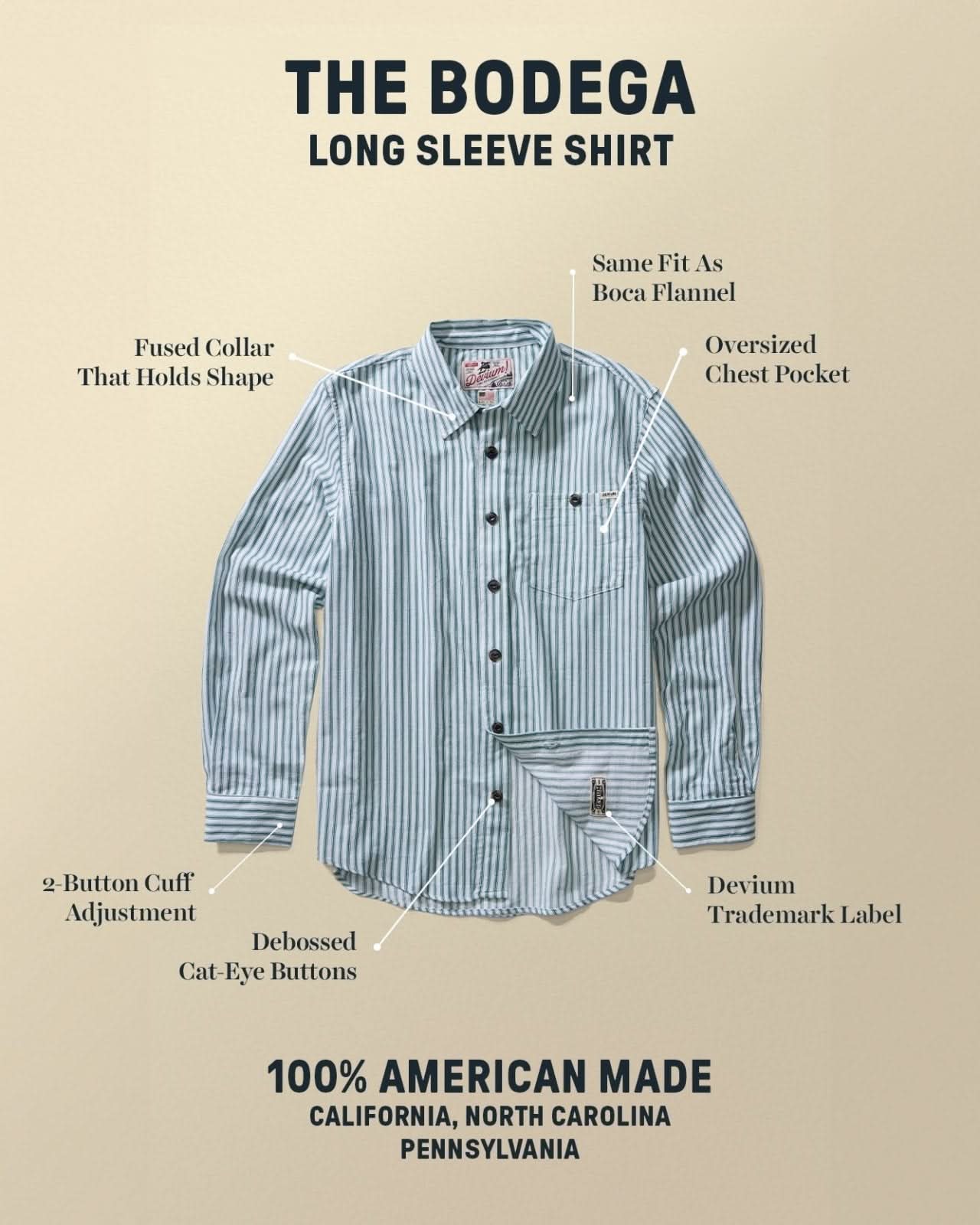 Bodega Striped Long Sleeve Shirt