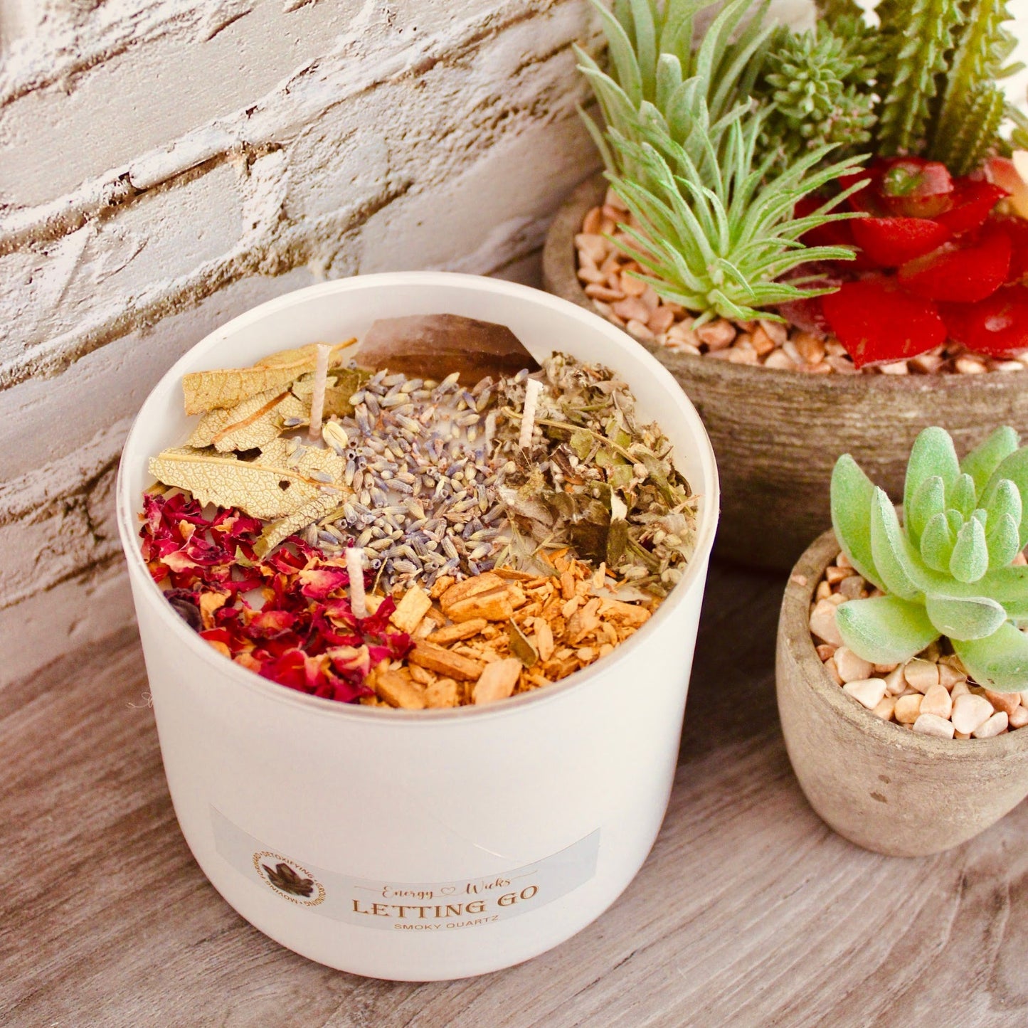 Letting Go Crystal Candle
